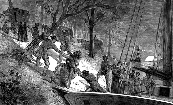 15 Slaves Escaping by Schooner
